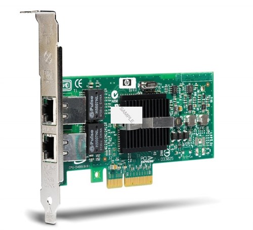 412651-001 Сетевая карта HP Intel NC360T PCIe 2-port Gigabit (1000Base-T) server NIC adapter - Includes a standard-height bracket attached 412651-001