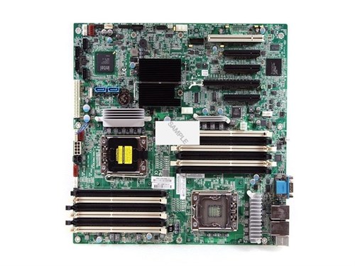 519728-001 Материнская Плата Hewlett-Packard i5500 Dual Socket 1366 12DDR3 6SATAII PCI-E16x 3PCI-E8x PCI SVGA 2xGbLAN E-ATX 5860Mhz For ML150G6 519728-001