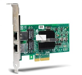 412651-001 Сетевая карта HP Intel NC360T PCIe 2-port Gigabit (1000Base-T) server NIC adapter - Includes a standard-height bracket attached 412651-001